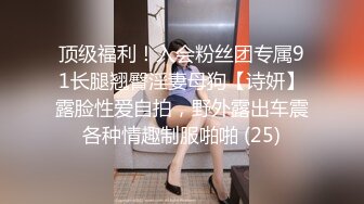 顶级福利！入会粉丝团专属91长腿翘臀淫妻母狗【诗妍】露脸性爱自拍，野外露出车震各种情趣制服啪啪 (25)