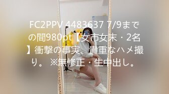 FC2PPV 4483637 7/9までの間980pt【女市女末・2名】衝撃の事実、貴重なハメ撮り。 ※無修正・生中出し。