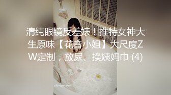 清纯眼镜反差婊！推特女神大生原味【花音小姐】大尺度ZW定制，放尿、换姨妈巾 (4)